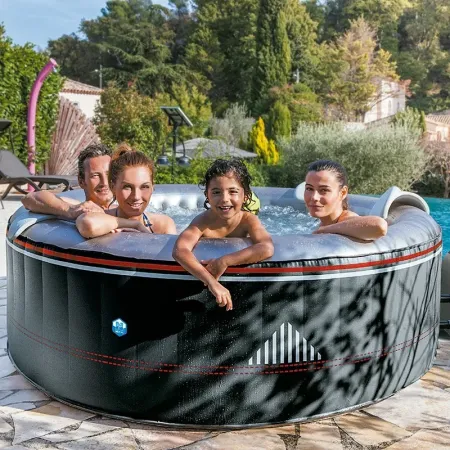 Spa Netspa Montana Negro 6 Personas 204x70 cm SP-MTA165C