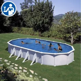 Repuestos Piscinas Ovaladas Blancas con Postes de 132 cm
