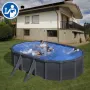 Repuestos Piscinas Ovaladas Imitación Grafito con Postes de 132 cm