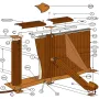 Repuestos Piscinas Ovaladas Imitación Madera con Postes de 120 cm