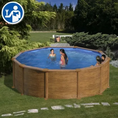 Repuestos Piscinas Redondas Imitación Madera de 132 cm