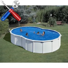 Montaje Piscina Gre Forma de Ocho Montaje Piscina Gre Forma de Ocho