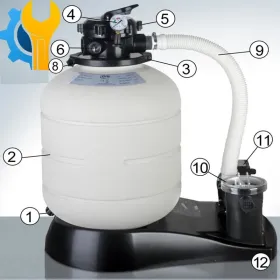 Despiece del Filtro de Arena Gre FA6070