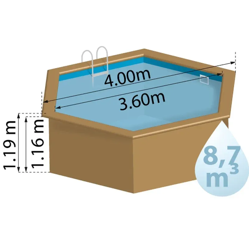 Skimmer Piscina Elevada y Boquilla de Impulsion Marrón Gre AR100W