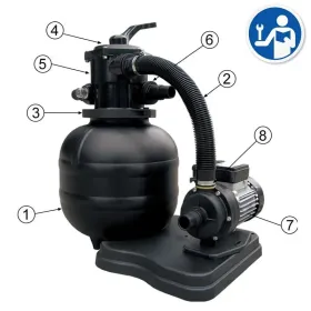 Despiece del Filtro de Arena Gre FAE300