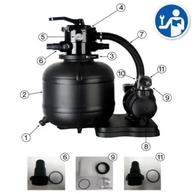 Despiece del Filtro de Arena Gre FAE380