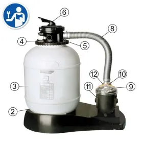 Despiece del Filtro de Arena Gre AR710