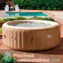 Purespa Redondo Burbujas Beig 216x71 Intex 28408