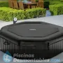 Purespa Octogonal Deluxe Burbujas y Jets Negro Intex 28456