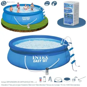 Piscina Intex Easy Set 457x107 cm con Depuradora y Escalera 56409
