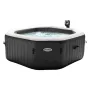 Purespa Octogonal Deluxe Burbujas y Jets Negro Intex 28456