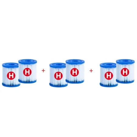 Pack 6 Cartuchos Filtro para Depuradora Tipo H 90229