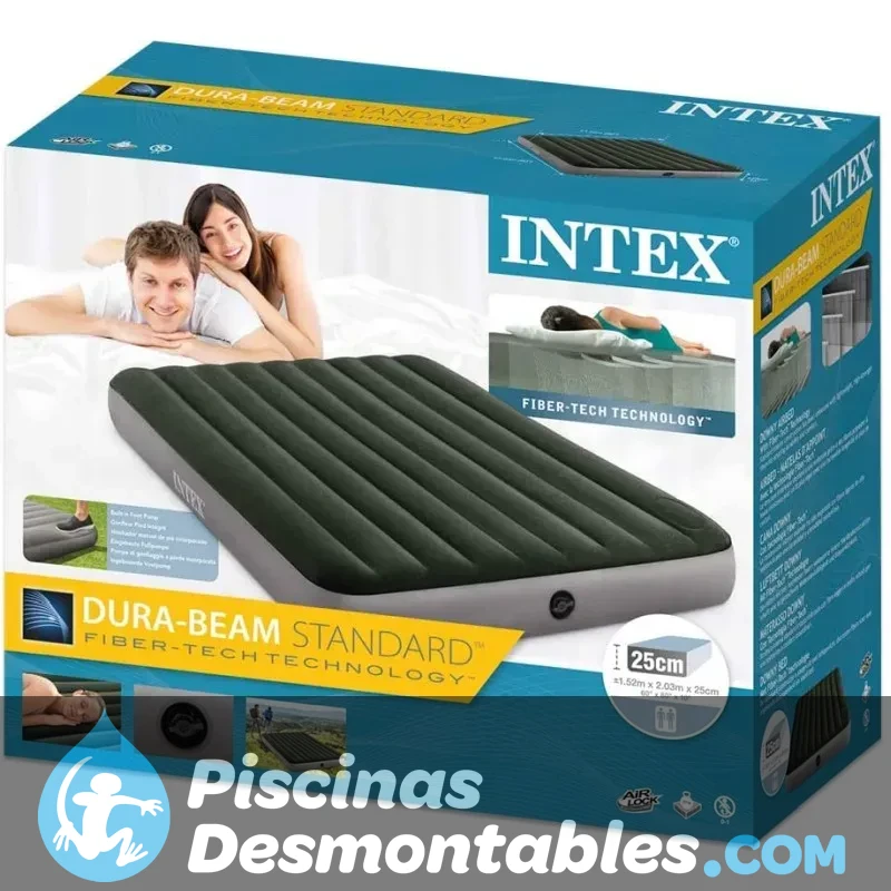 Cama Aire Queen Dura Beam Downy 152X203X25 cm Intex 64763
