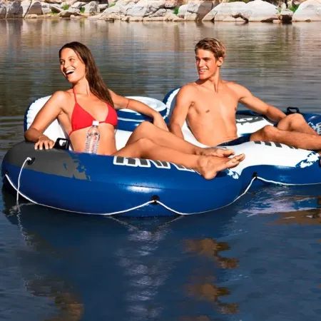 Rueda Hinchable 2 Personas con Nevera River Run2 Intex 243x157 cm 58837EU