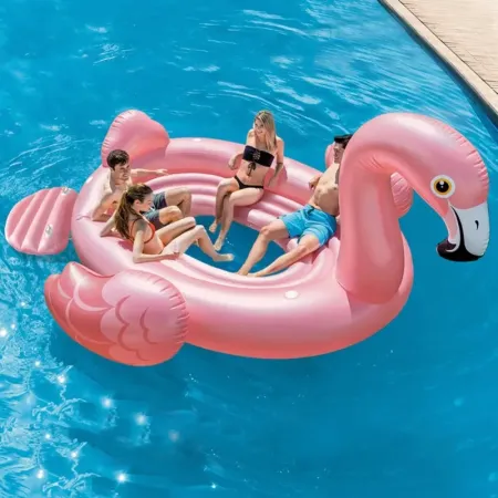 Hinchable Gigante Isla Mega Party Flamingo 358x315x163 cm Intex 57297EU