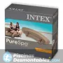 Banco Hinchable PureSpa Redondo Crema 193x69x34 Intex 28507