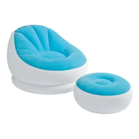 Sillón con Reposapiés Hinchable Intex Azul 75849