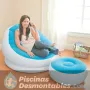 Sillón con Reposapiés Hinchable Intex Azul 75849