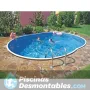 Piscina Azuro Imitación Madera 550x370x120