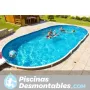 Piscina Azuro Imitación Madera 730x370x120