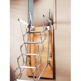 Escalera Escamoteable de Tijera Metálica ZX para Pared