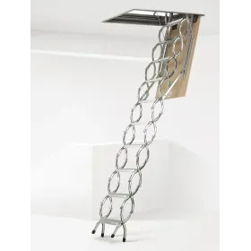Escalera Escamoteable de Tijera Metálica ZX para Techos