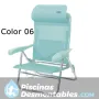 Silla de playa con 7 posiciones y cabezal compact