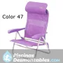 Silla de playa con 7 posiciones y cabezal compact