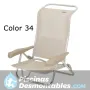 Silla cama de playa con 7 posiciones de multifibra y asa incorporada