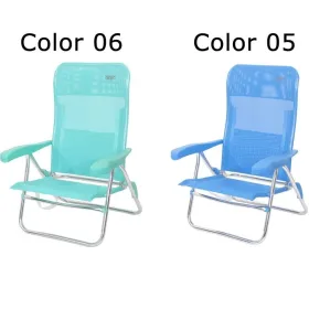 Silla de playa con 7 posiciones y asa incorporada
