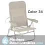 Silla de playa con 7 posiciones y asa incorporada