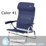 Silla de playa con 7 posiciones y cabezal compact