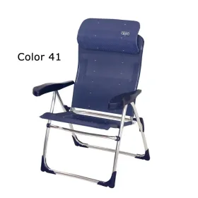Silla de playa alta de multifibra con cabecero