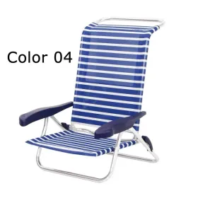 Silla cama de playa con 7 posiciones de Nytexline y asa incorporada