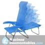 Silla de playa compact con 7 posiciones multifibra y asa incorporada