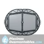 Mesa ovalada aluminio pintado 120x90 cm