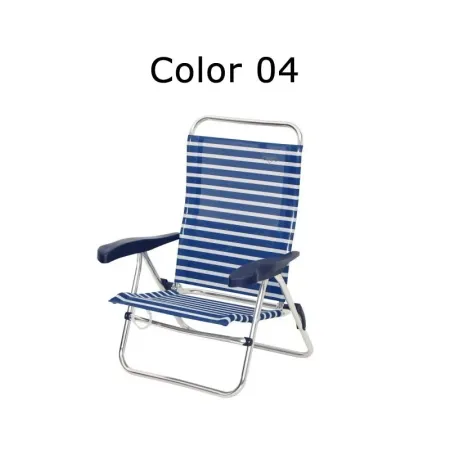 Silla de playa con 7 posiciones de Nytexline y asa incorporada