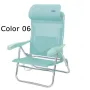Silla de playa con 7 posiciones y cabezal compact