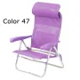 Silla de playa con 7 posiciones y cabezal compact