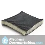Taburete deluxe súper grande acolchado