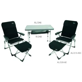 Conjunto Crespo mesa y 2 sillones con reposapiés air elegant