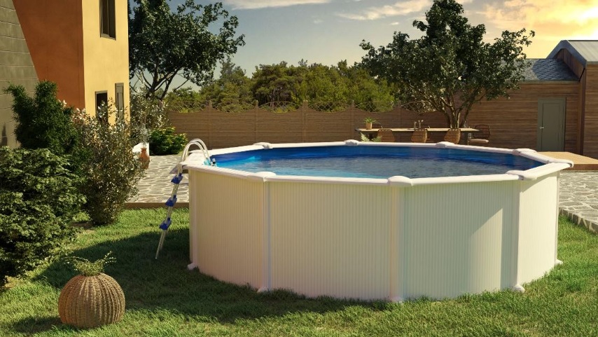 Preparación del terreno para piscina elevada