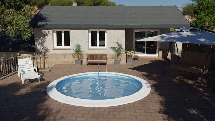 ¿Cómo tener una piscina enterrada en el jardín?